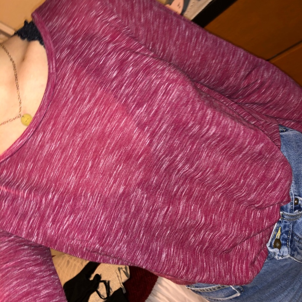 Long Sleeve Maroon Top